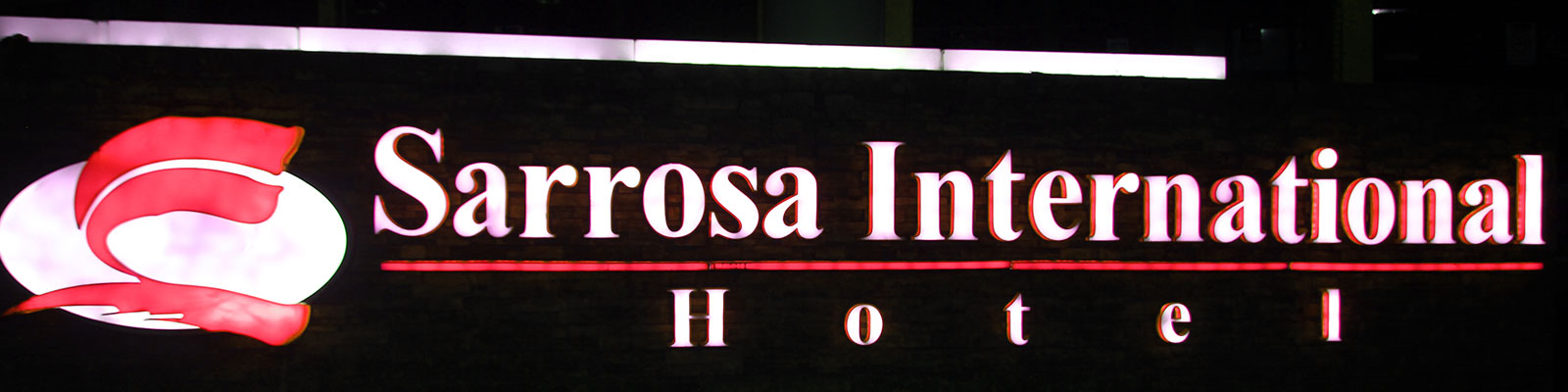 sarrosa international hotel signage